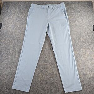 CRZ YOGA Men's Pant Size 34 Baby Blue Athletic Stretch Flat Front Performance